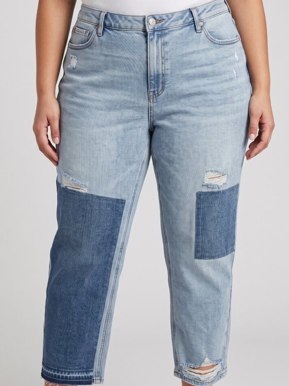 NWT | Jessica Simpson Throwback Vintage Straight Lived-In Distressed Jeans | 16W